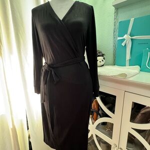 Diane Von Furstenberg Elegant Black Wrap Dress